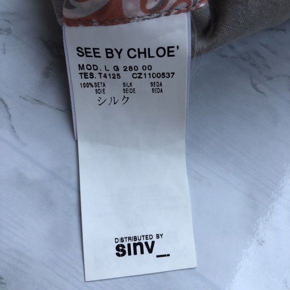 See by Chloe Womens 8 Silk Mini Skirt Multicolor Back Zipper Front Pockets - Picture 7 of 9